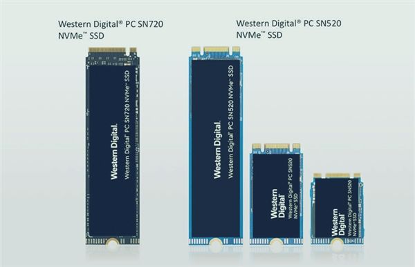 西數SN720/520 NVMe M.2固態盤發布